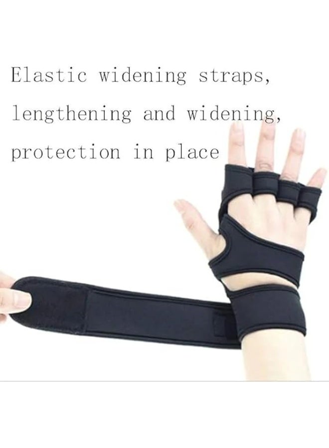 Spaceshoop Weight Lifting Gloves with Wrist Support for Gym and Fitness Training Soft Texture and Premium Finish with Black color - Image 4
